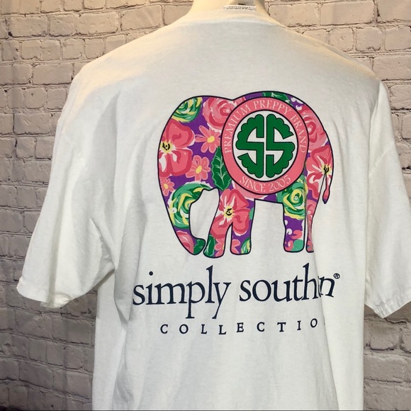 Simply Southern Tops - Simply Southern Pink Floral Elephant Tee